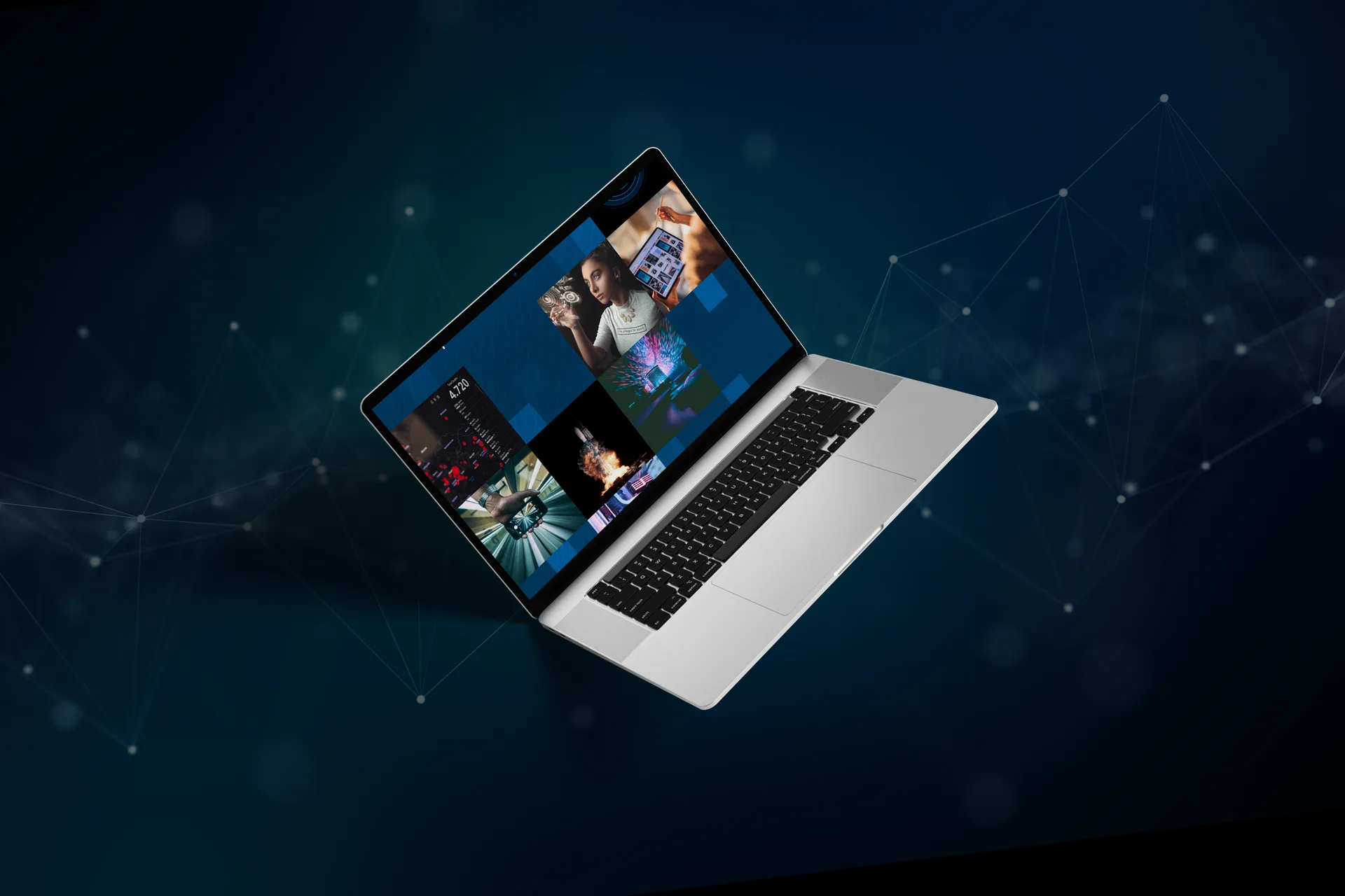 The GymRevenue product shown on a laptop against a dark backdrop.